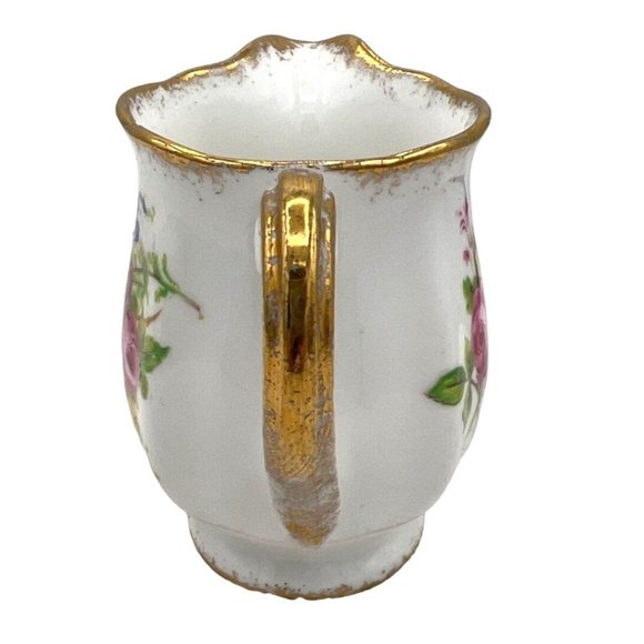 Royal Standard Rose Bouquet Bone China Cream Pitcher Floral Pink Green Gold Gilt - Picture 4 of 9